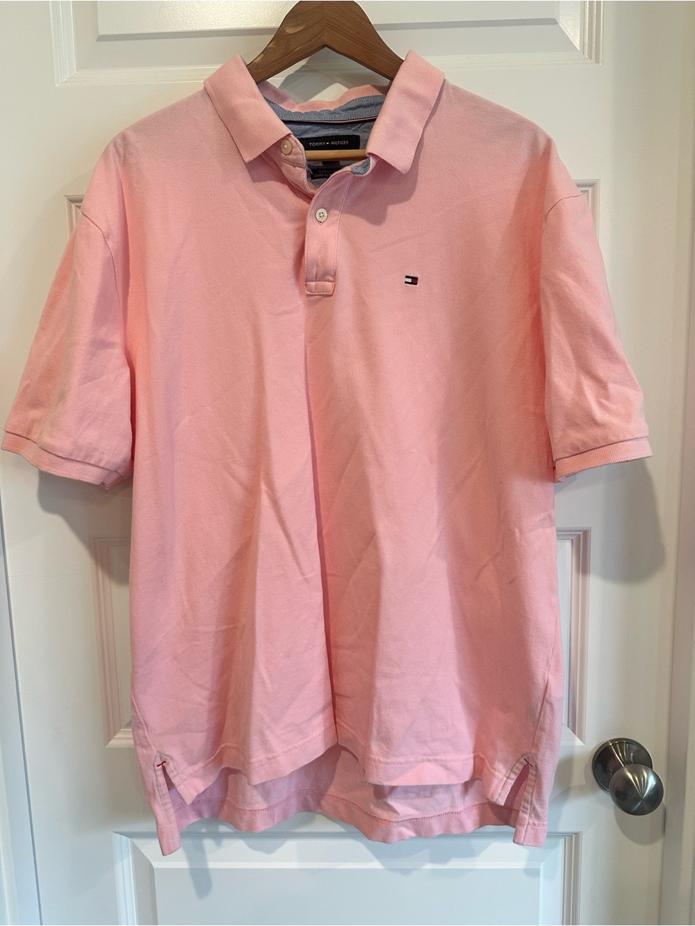Tommy Hilfiger Pink Classic Fit Polo Shirt Men’s XL - EUC